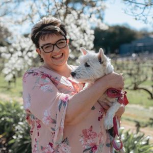 penny adams and her dog 